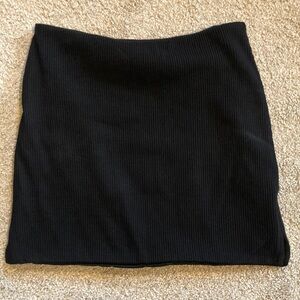Tiger Mist. Black ribbed stretchy mini skirt fully lined bodycon skirt XS